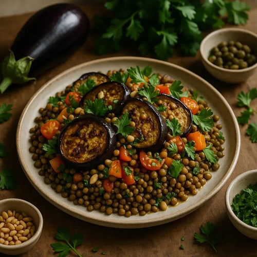 Roasted Eggplant & Lentil Salad
