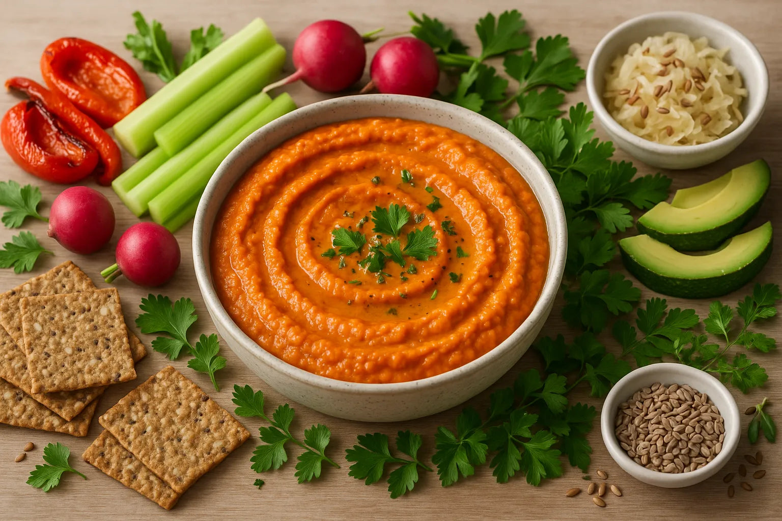 Roasted Red Pepper White Bean Dip