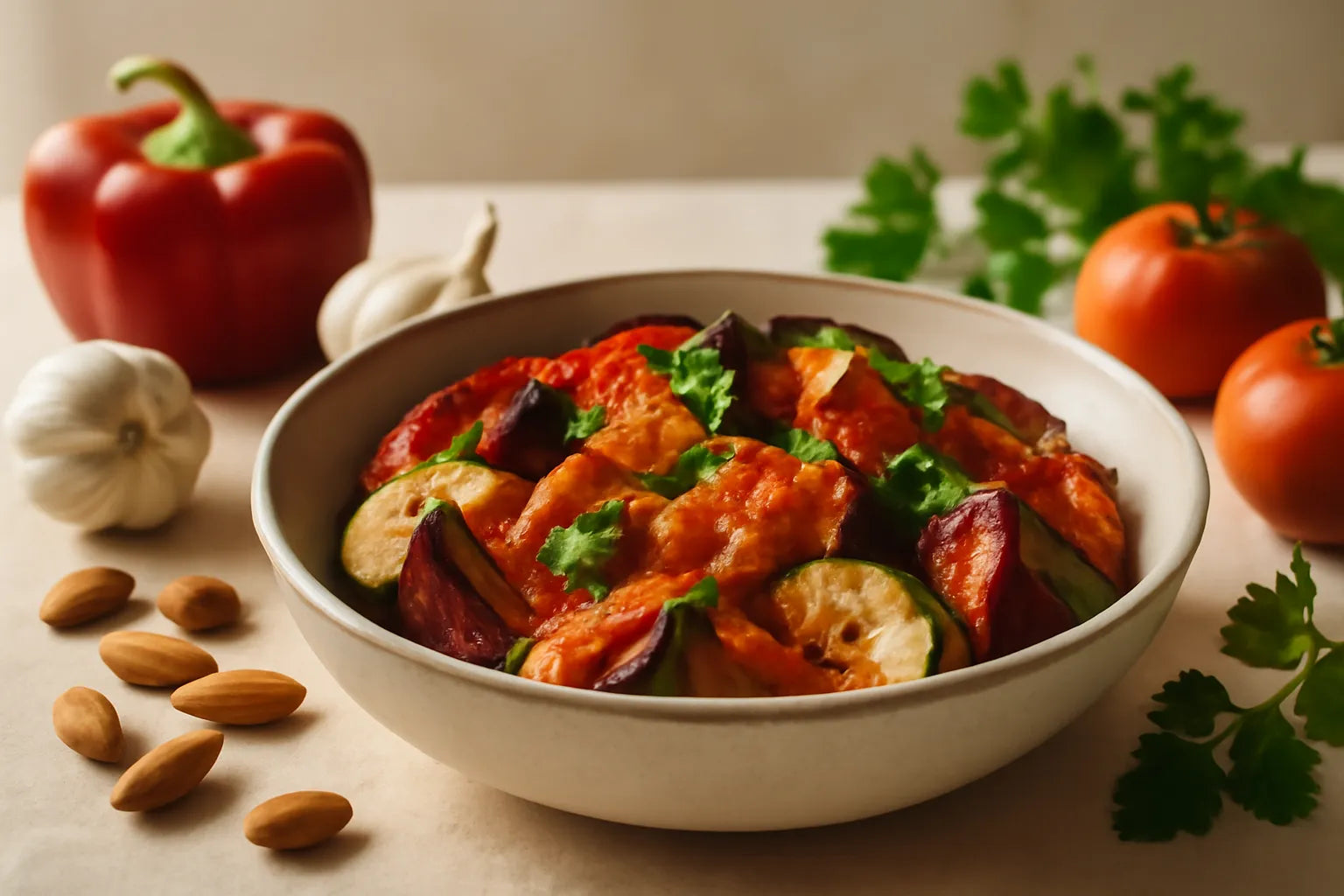 Romesco groentebowl