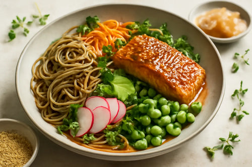 Salmon Soba Sesame Ginger Pokebowl