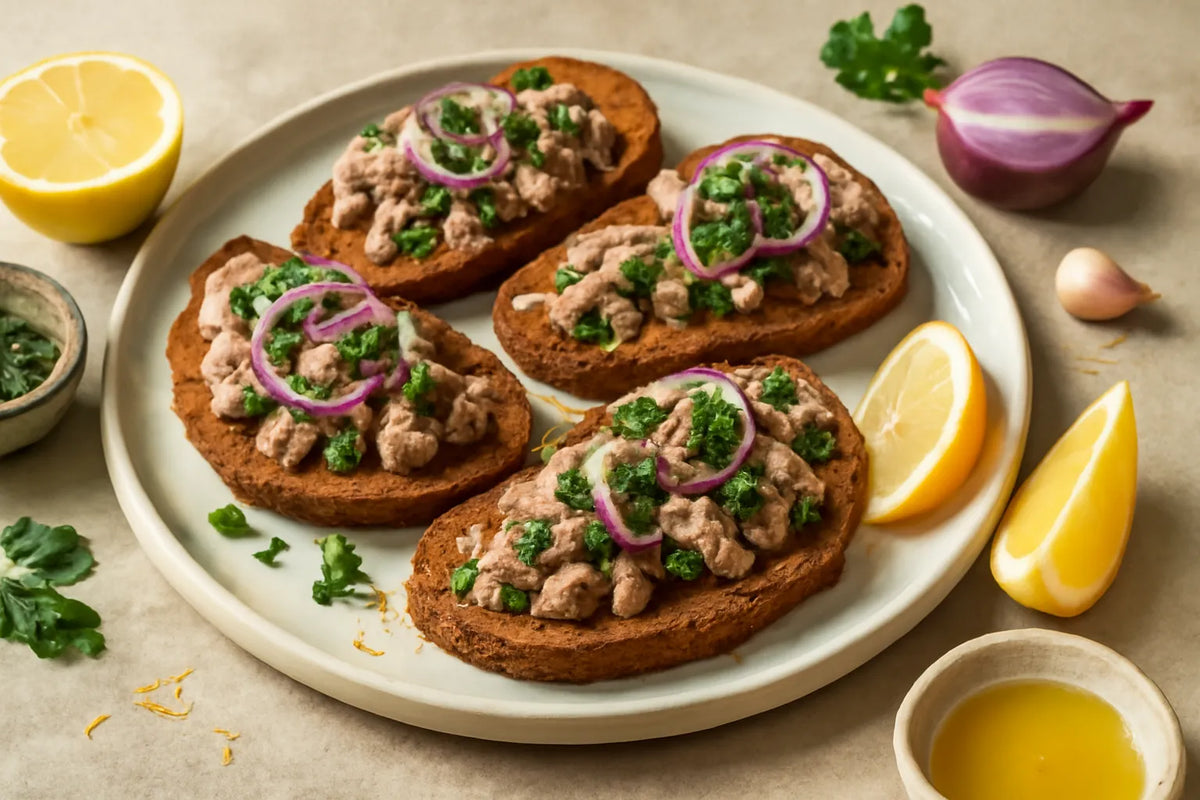 Bruschetta aux sardines et au citron