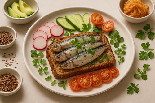 Sardines on whole-grain toast