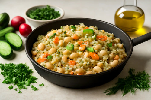 Sauerkraut and white bean skillet