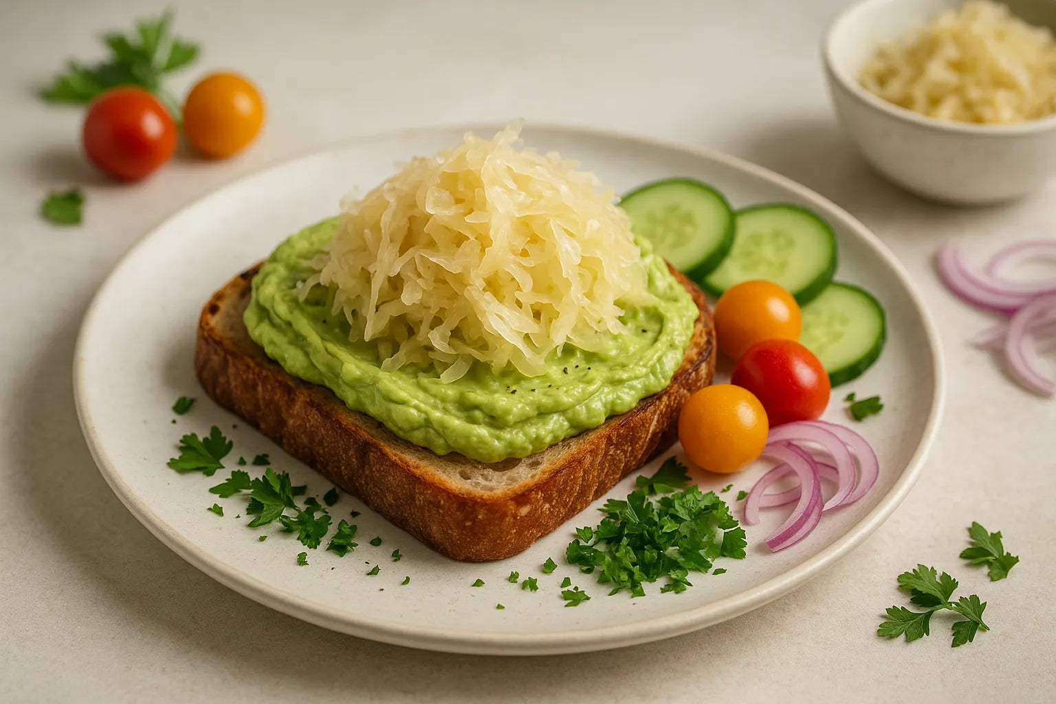 Zuurkool Avocado Toast