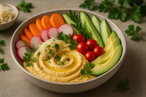 Sauerkraut Hummus Bowl