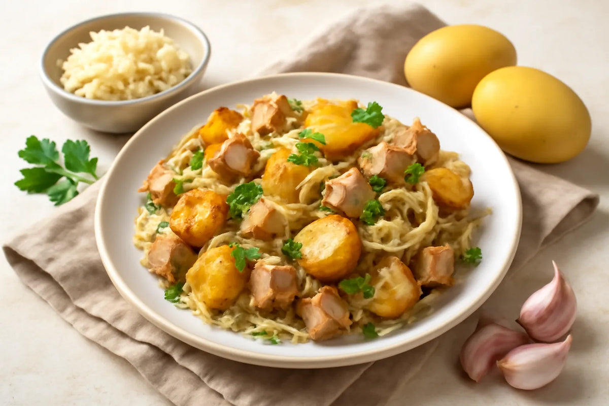 Sauerkraut-Truthahn-Kartoffel-Pfanne