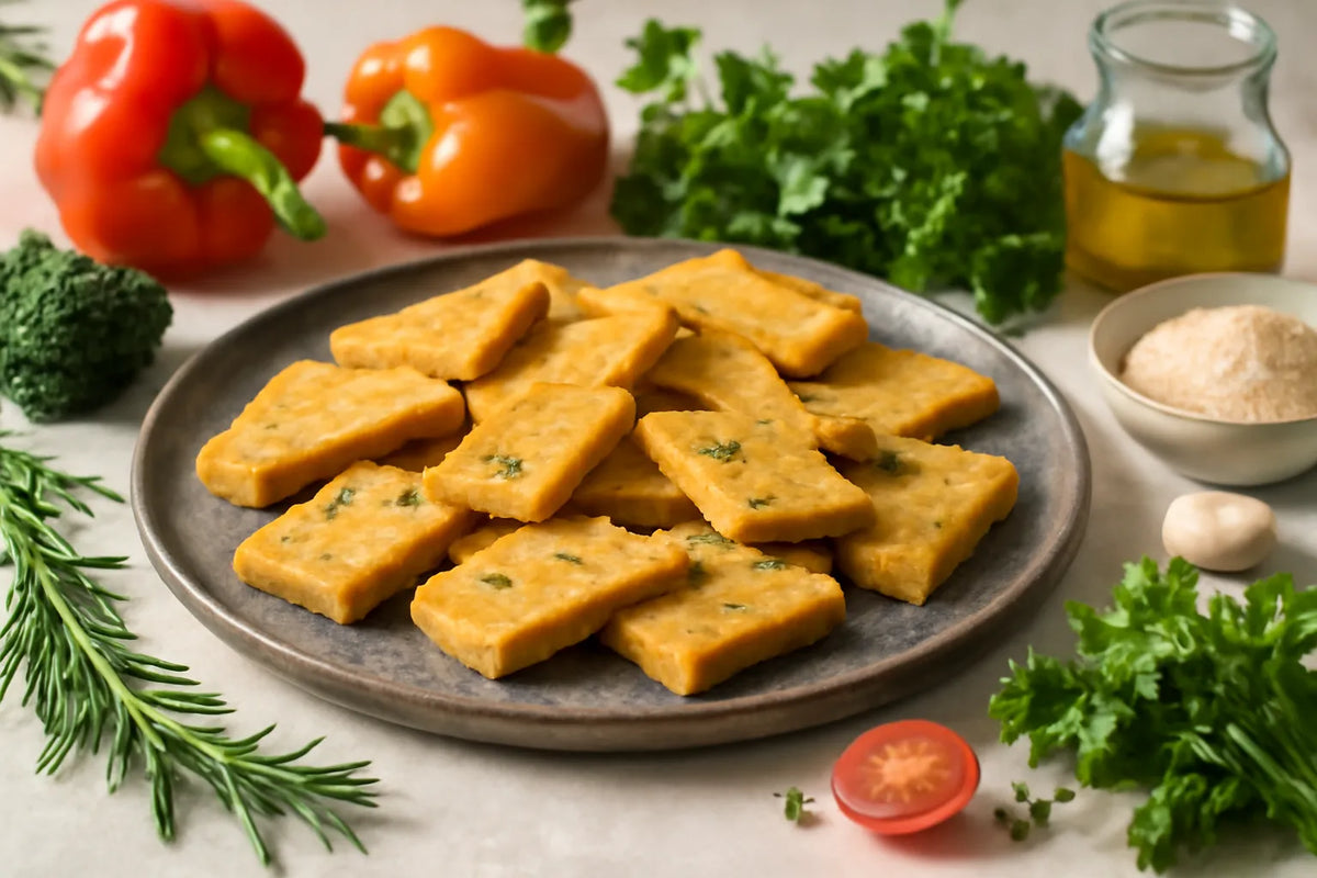 Sicilian chickpea panelle from the oven