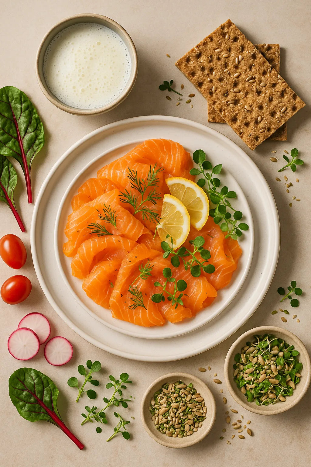 Smoked Salmon Kefir Breakfast Plate