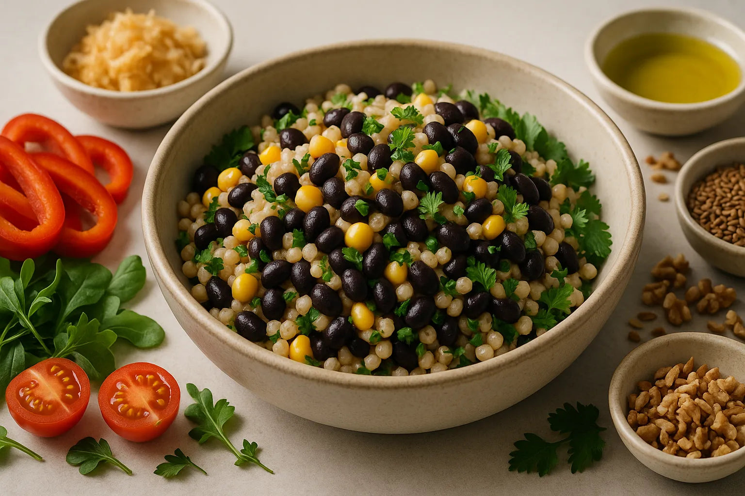 Sorghum Bowl with Black Beans and Corn