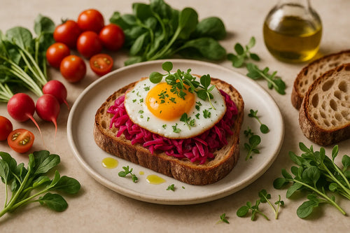 Sourdough Egg Sandwich with Pickled Cabbage