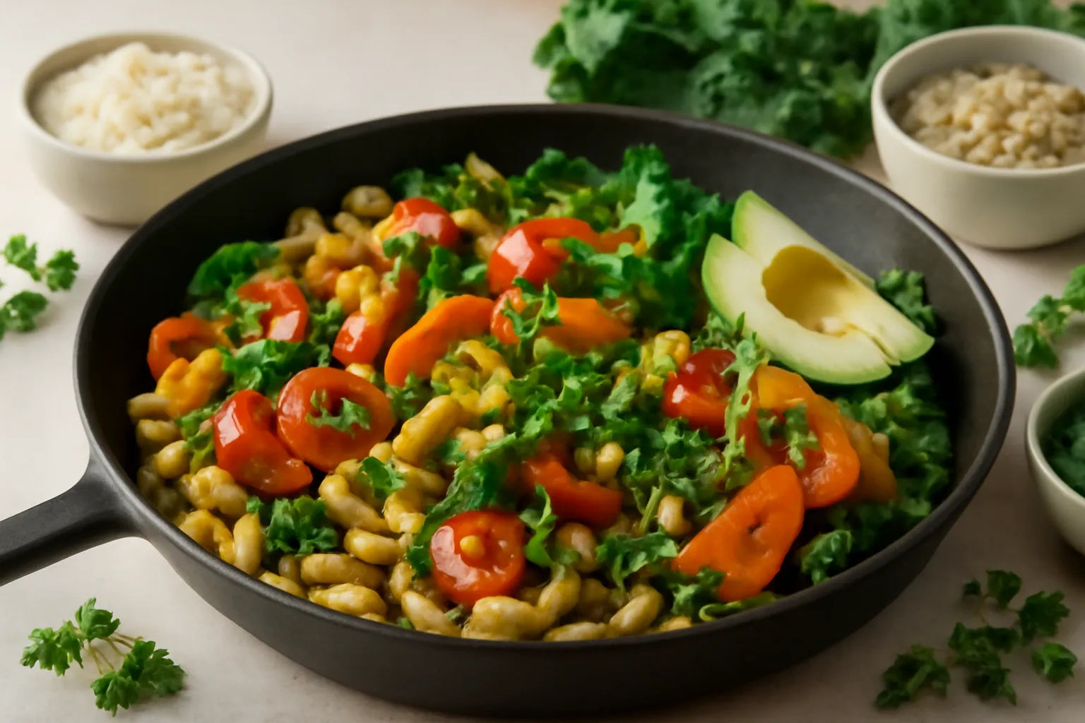 Spaetzle vegetable skillet
