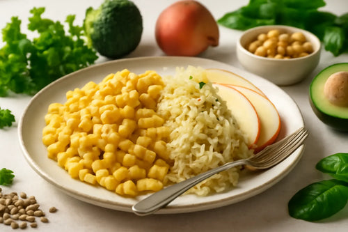 Spaetzle with sauerkraut and apple