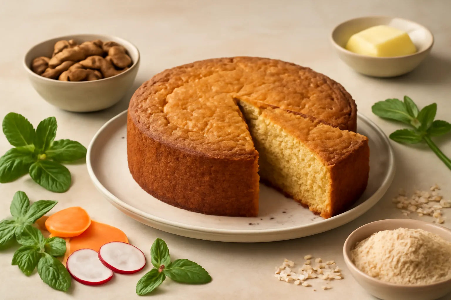 Spanish almond cake light