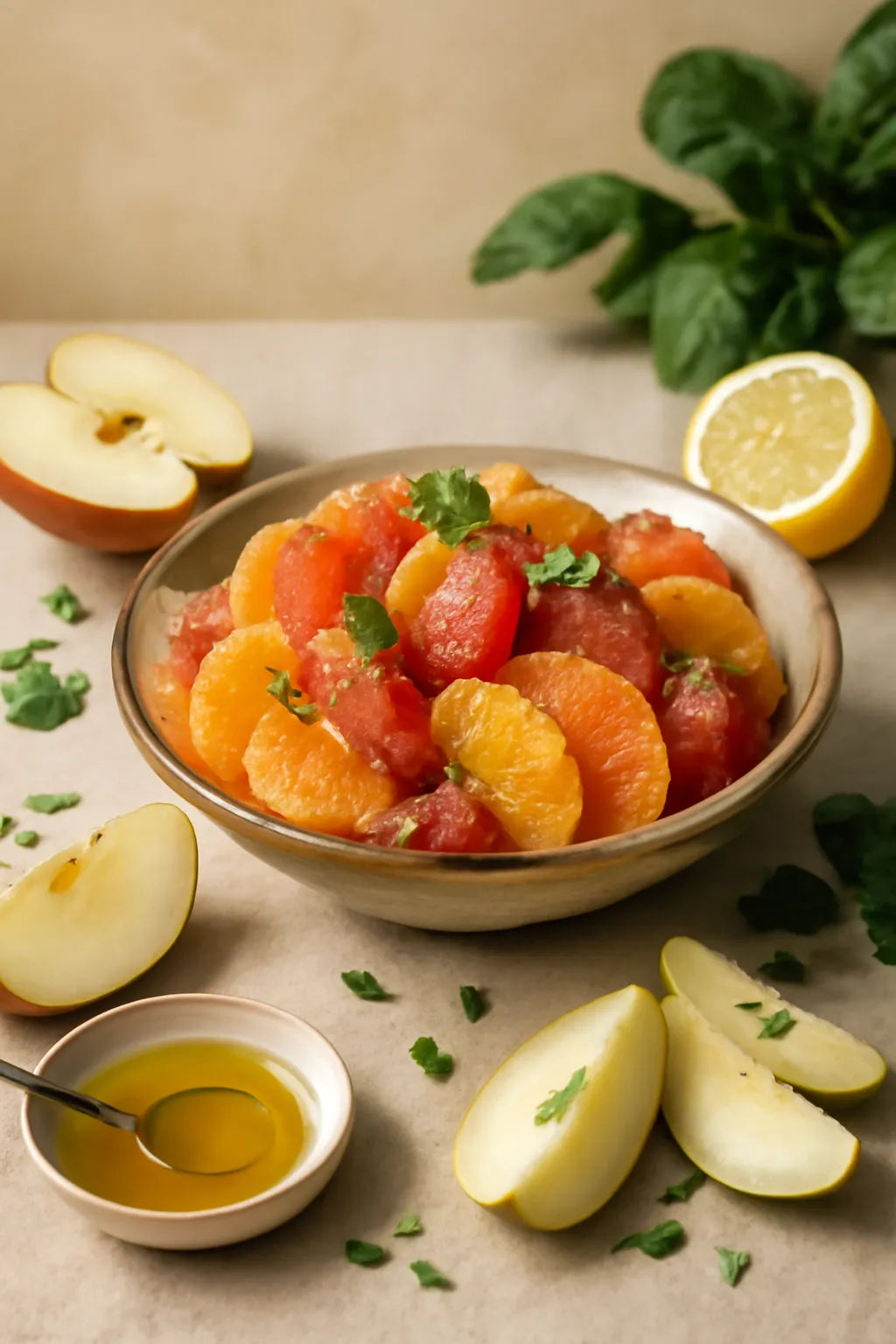 Spaanse fruitsalade met munt