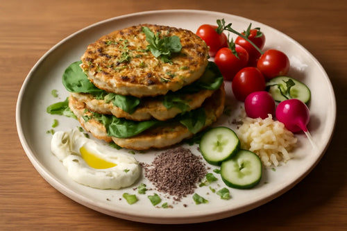 Spinach potato pancakes