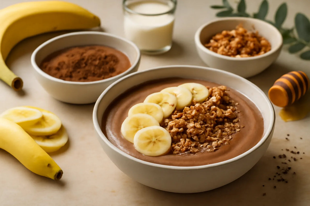 Sports Recovery Chocolate Banana Kefir Bowl