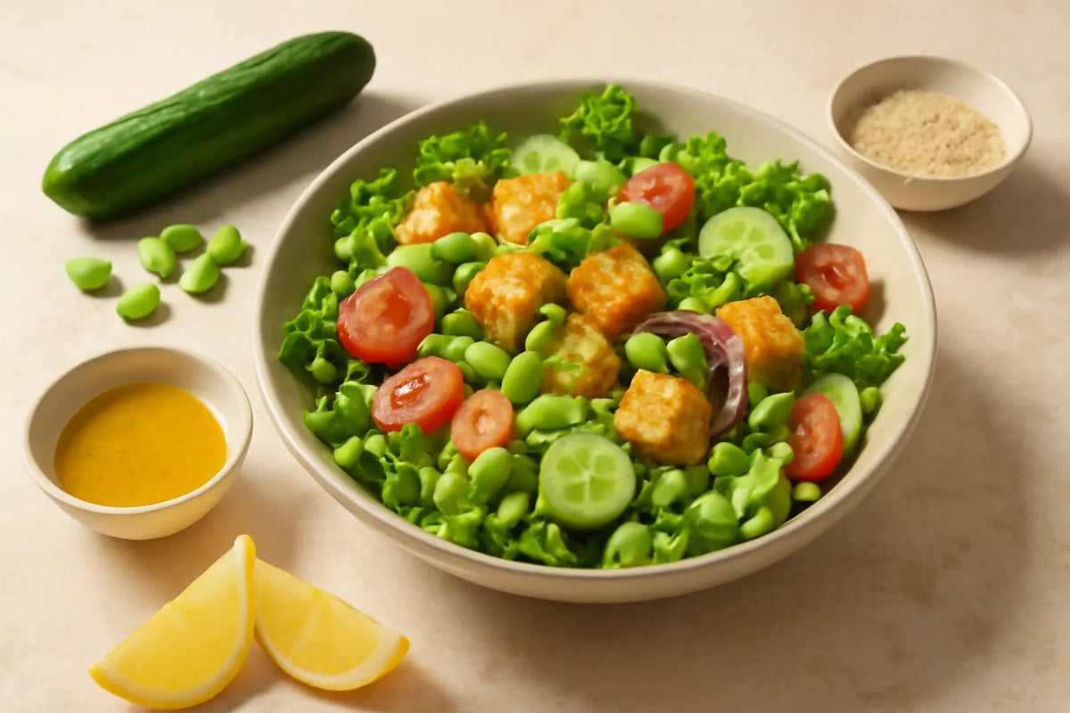 Sports Recovery Tofu Edamame Salad