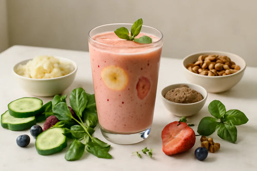 Sugar-free strawberry banana smoothie