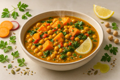 Curry de garbanzos y boniato