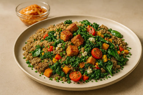 Tempeh Breakfast Hash with Greens