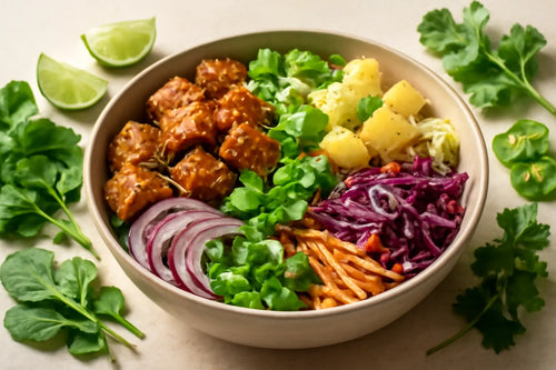 Tempeh Pineapple Chili Lime Pokebowl