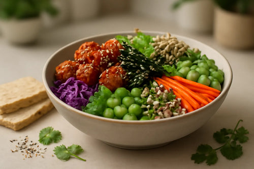 Tempeh Seaweed Miso Sesame Pokebowl