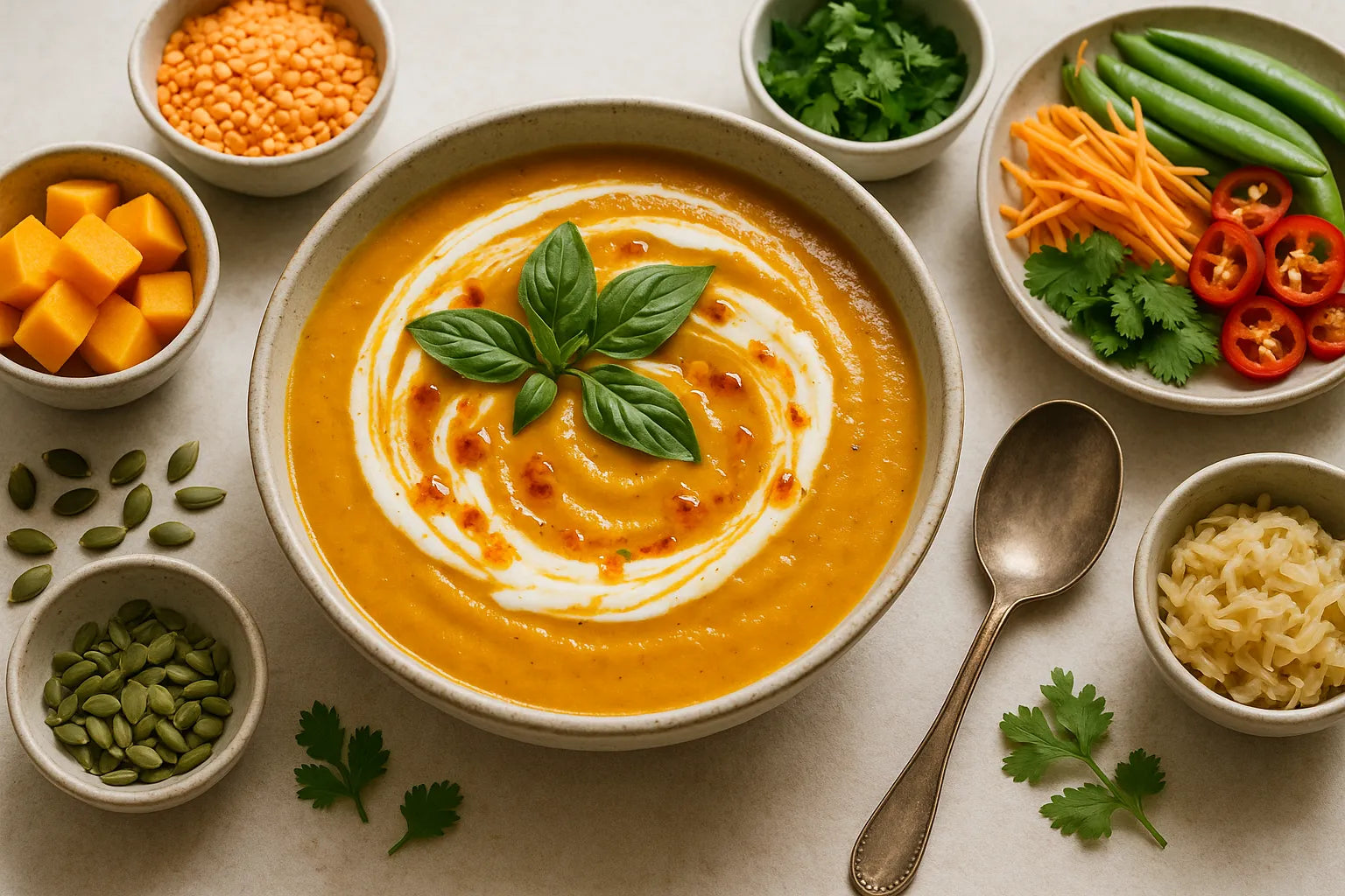 Thai Pumpkin Lentil Soup