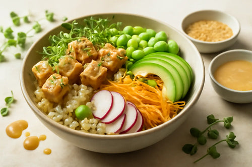 Tofu Edamame Miso Pokebowl
