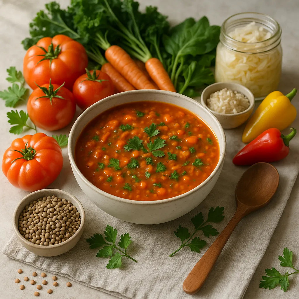 Tomato Lentil Vegetable Soup