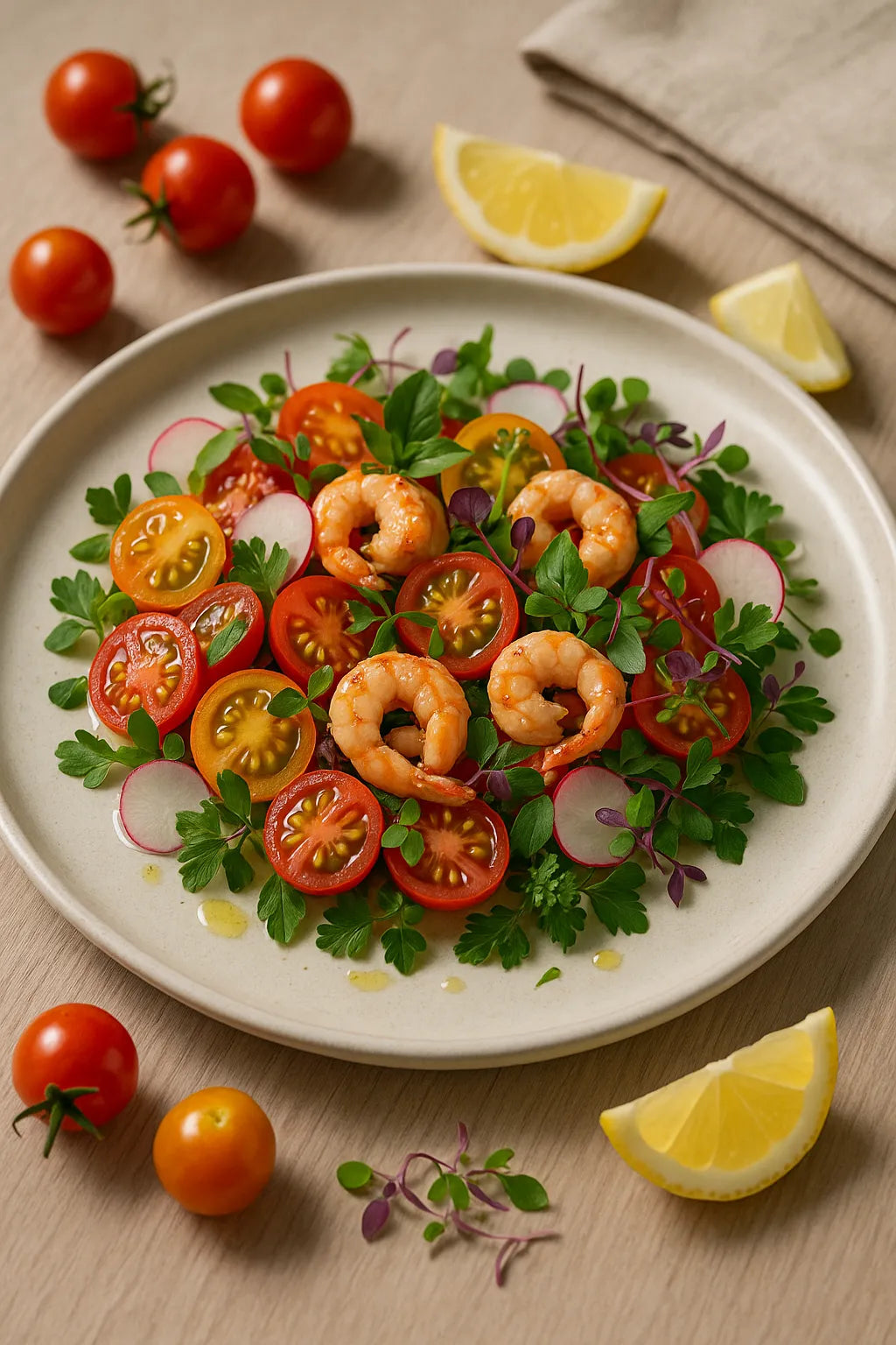 Tomato salad with Dutch shrimp