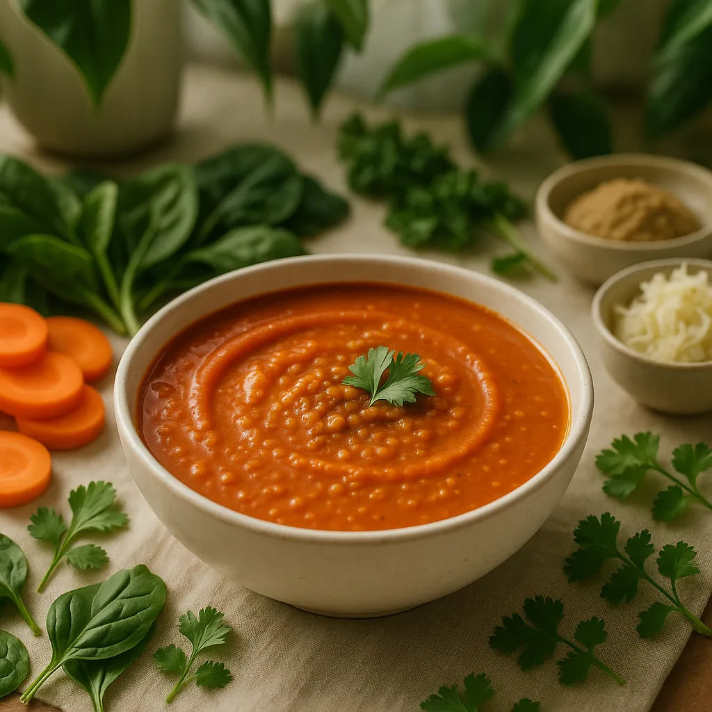 Tomato soup with lentils