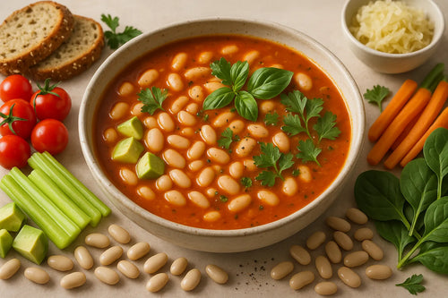 Tomato soup with white beans