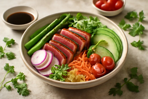 Tuna Asparagus Ponzu Pokebowl