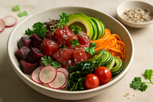 Tuna Beetroot Ponzu Pokebowl