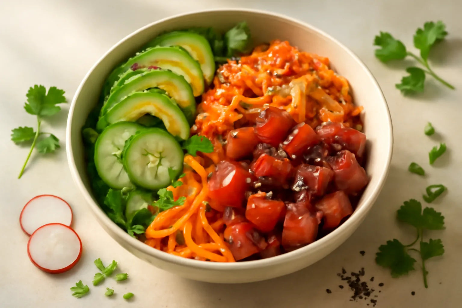 Tuna Kimchi Chili Soy Pokebowl