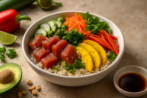 Tuna Mango Ponzu Sesame Pokebowl