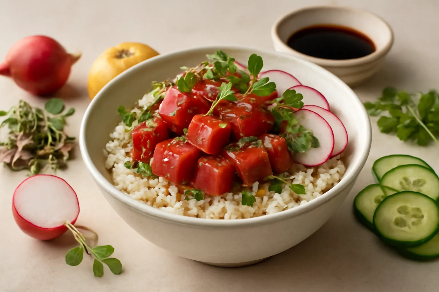 Tuna Radish Yuzu Soy Pokebowl
