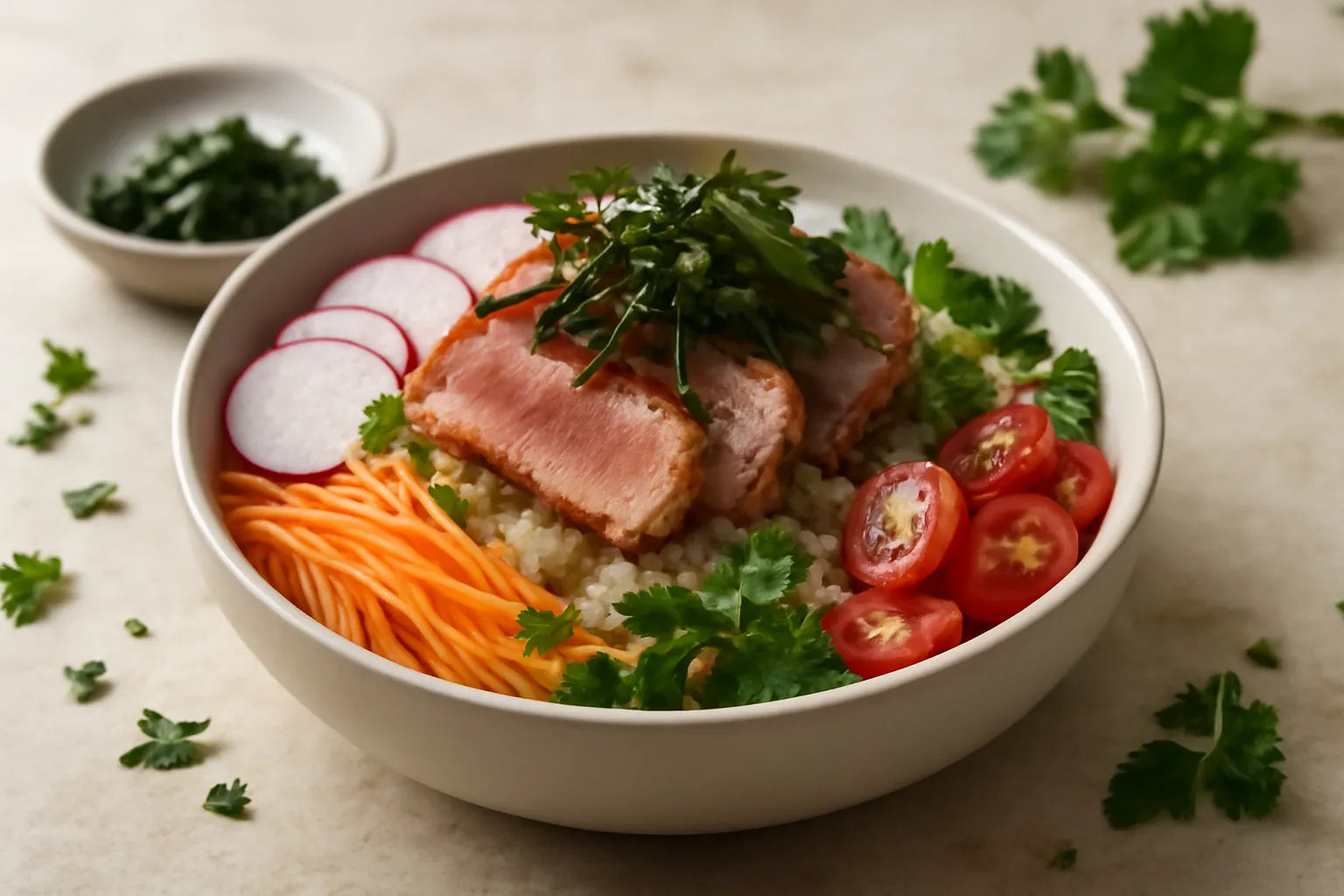Tuna Seaweed Quinoa Pokebowl