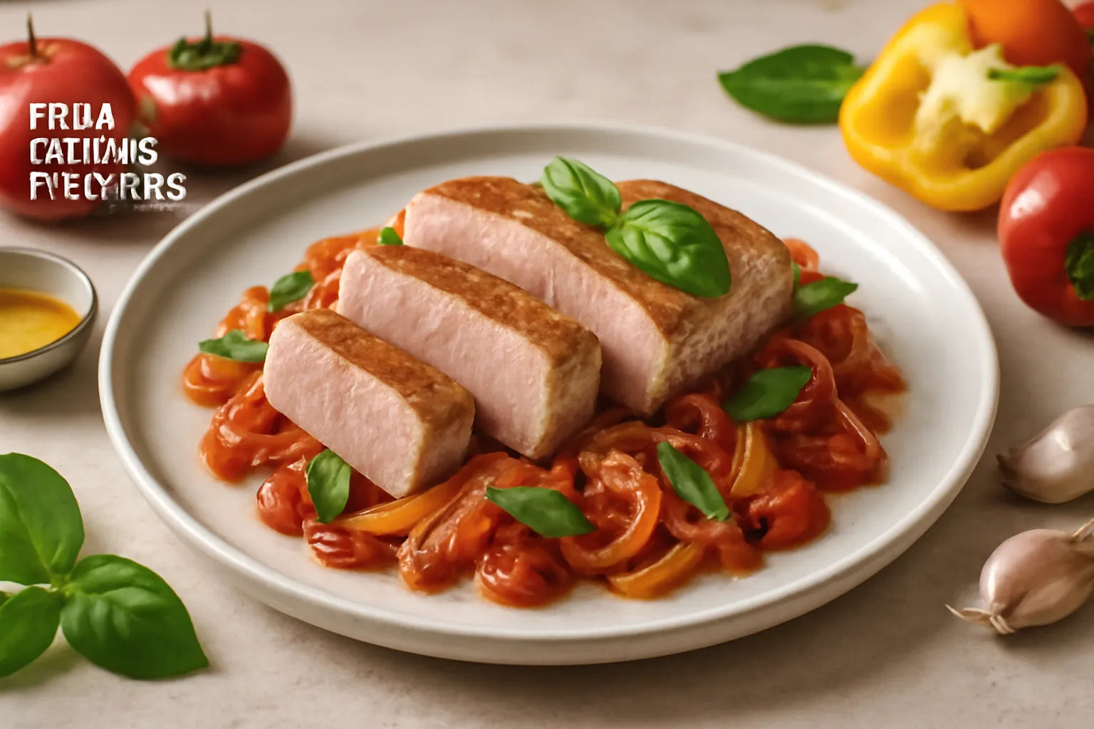 Tonijn met tomaat en paprika's