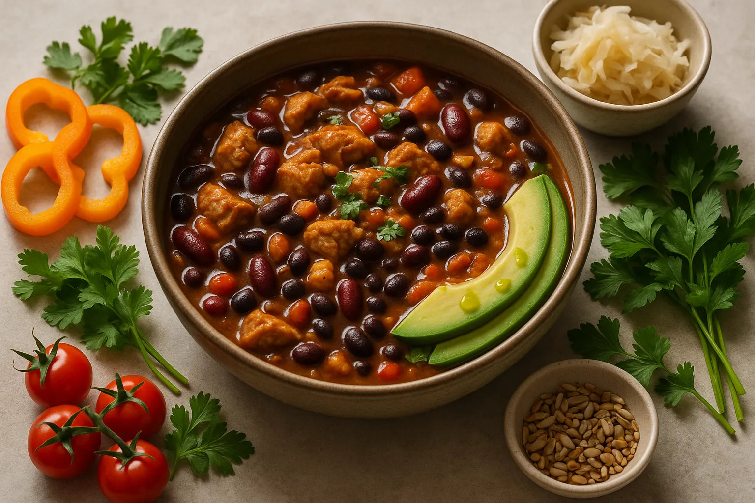 Chili de pavo con frijoles