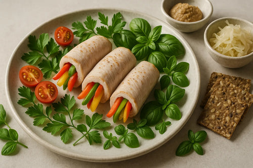 Turkey breast rolls with bell pepper