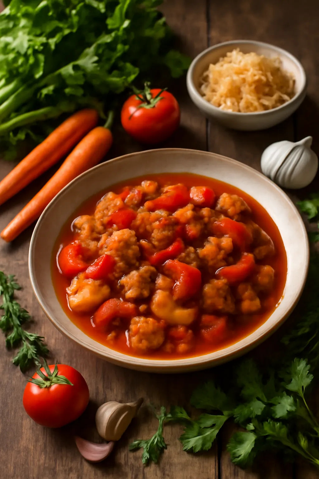 Turkey goulash with bell peppers