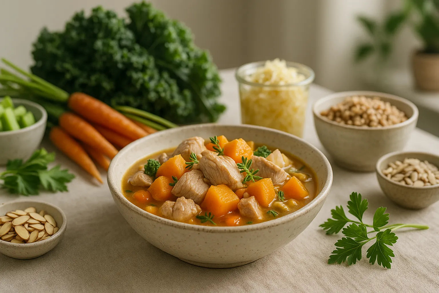 Turkey stew with pumpkin