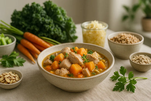 Turkey stew with pumpkin