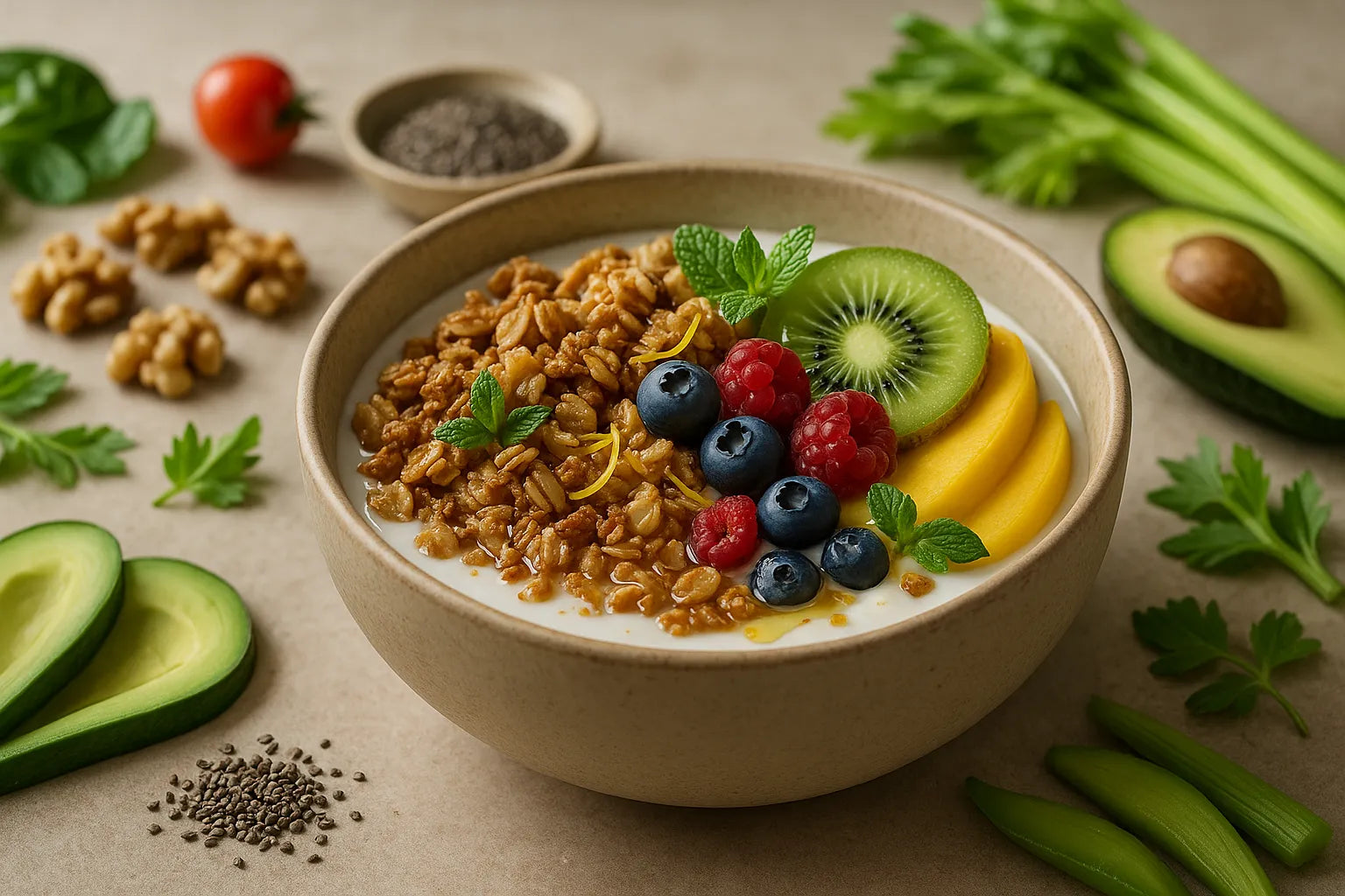 Vanilla Kefir Granola Bowl