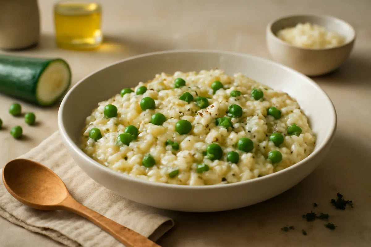 Risotto di verdure con piselli