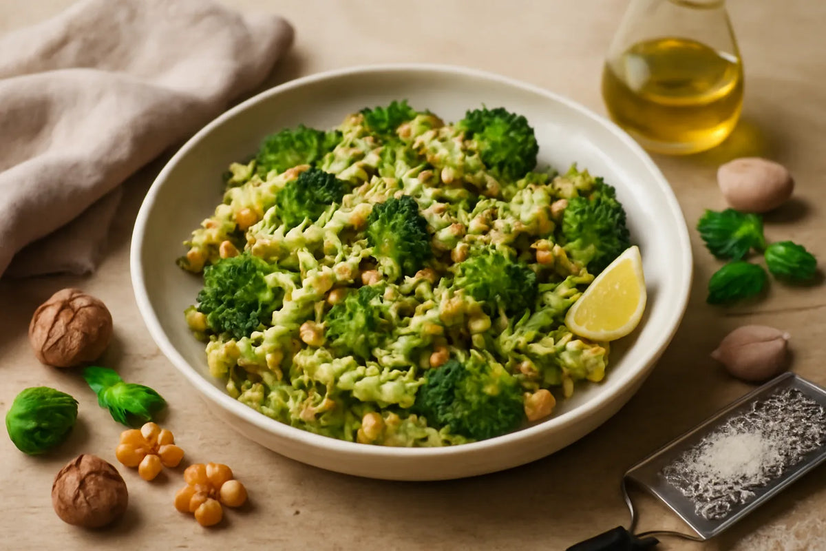 Pâtes au pesto de noix et au brocoli