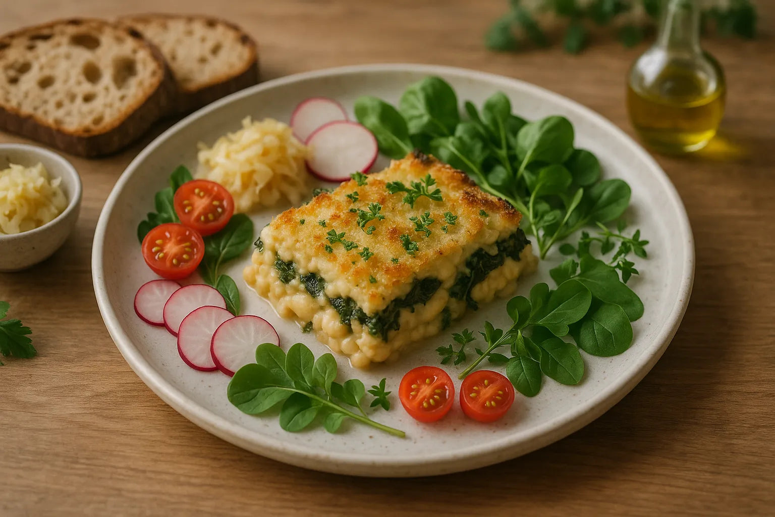 Gratin di fagioli bianchi e cavolo riccio