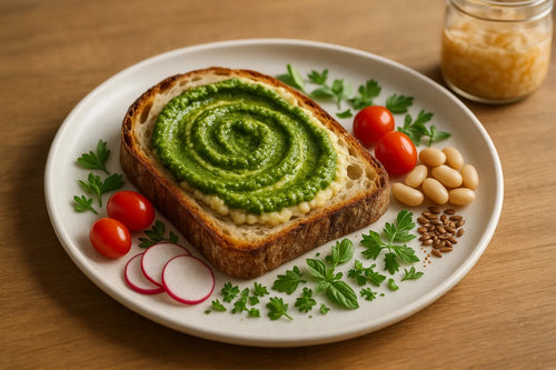 White Bean Pesto Sourdough Toast