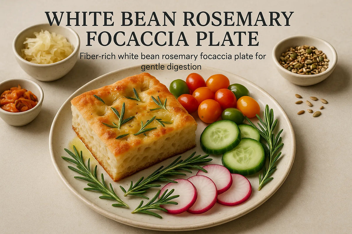 White Bean Rosemary Focaccia Plate